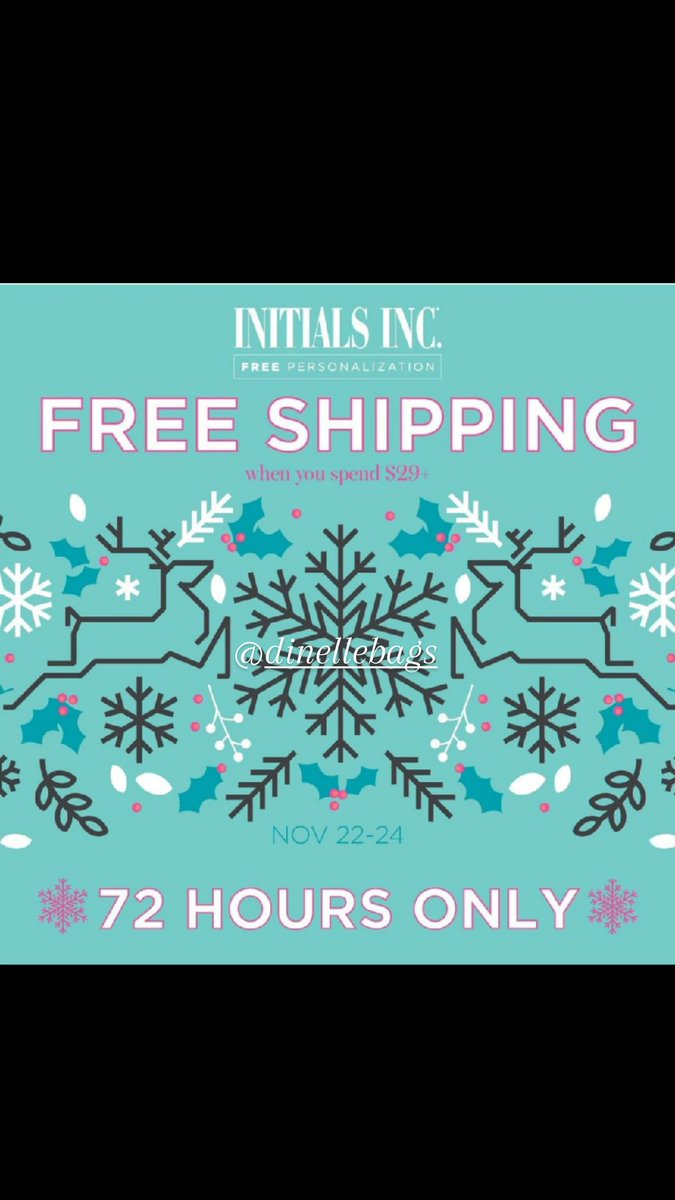 #dinellebags #dinellewithinitialsinc <a href="/dinellebags/">Dinelle with Initials Inc.</a> 
・・・ 
 Ahhh! Ladies! 72 HOURS ONLY, snag FREE SHIPPING on ANY Initials Inc. order $29+! Contact me or visit the link in my bio  to start SHOPPING!