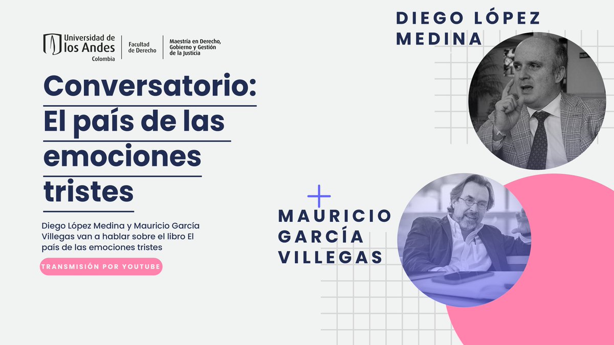 Queridos lectores: voy a conversar hoy con Mauricio García Villegas sobre el libro El país de las emociones tristes. Pueden acompañarnos en Zoom aquí bit.ly/30ZsbZk