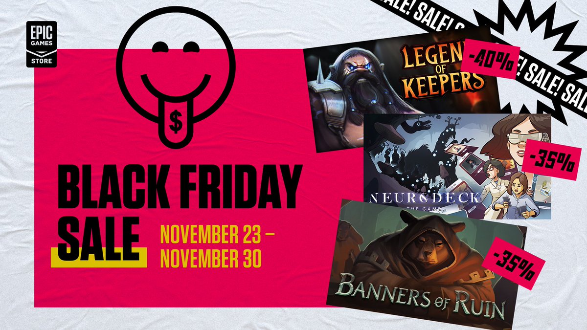 #BlackFriday is also on <a href="/EpicGames/">Epic Games Store</a>! 

Up to -40% on our games, editions and add-ons! 

#indiegames