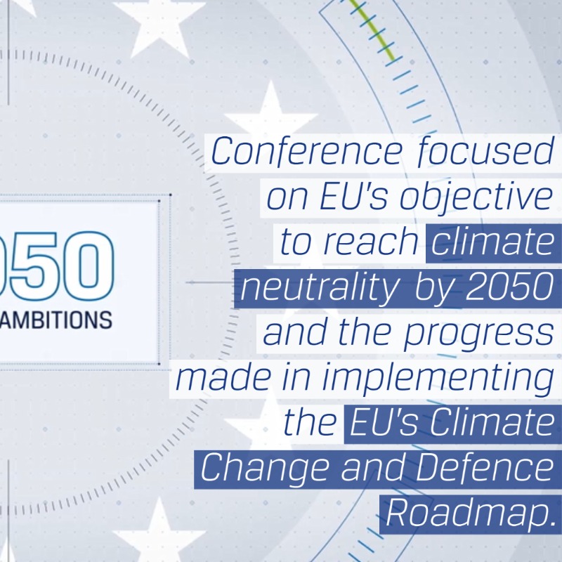 EUDefenceAgency's tweet photo. Supporting Ministries of #Defence in embracing #SustainableEnergy models

🟢#CFSEDSS conference hears about the EU's efforts to increase the sustainability of the #energy sector, clean energy transition &amp; role of #EUdefence

@JugJerse @EU2021SI @MO_RS @fch_ju
#EUGreenDeal  #COP26