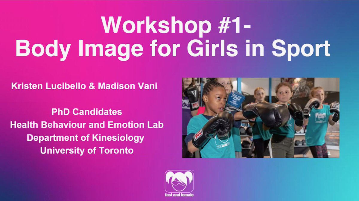 On Saturday, MPARC and HBE lab members <a href="/krislucibello/">Kristen Lucibello, PhD</a> &amp; <a href="/madisonfv/">Madison Vani, PhD</a> got to talk to strong, talented, AWESOME girls about #bodyimage in #sport

Thank you @FastandFemale for having us, and for your commitment to empowering Canadian girls through sport 🏐🏈 

#FastandFemaleSummit