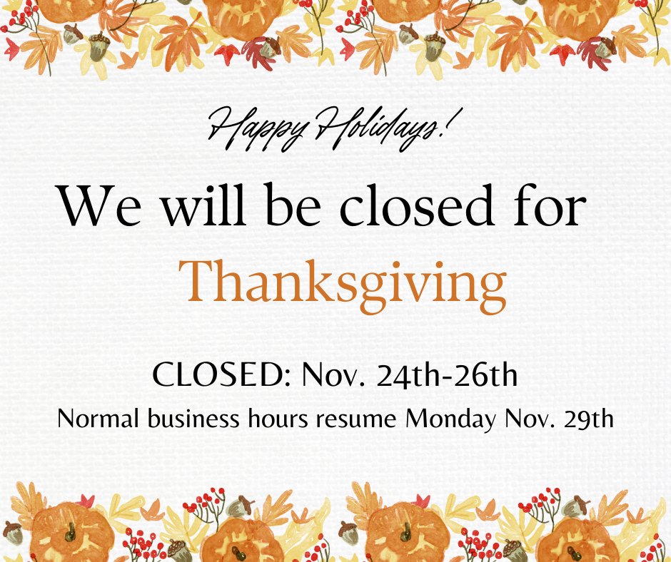 We hope that everyone has a wonderful #Thanksgiving!