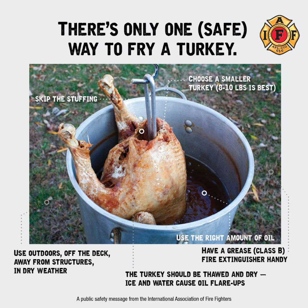 IAFFofficial's tweet photo. Using a turkey fryer? Make sure you know how to do it safely! #IAFFsafetytips https://t.co/BCA0lF1UKt