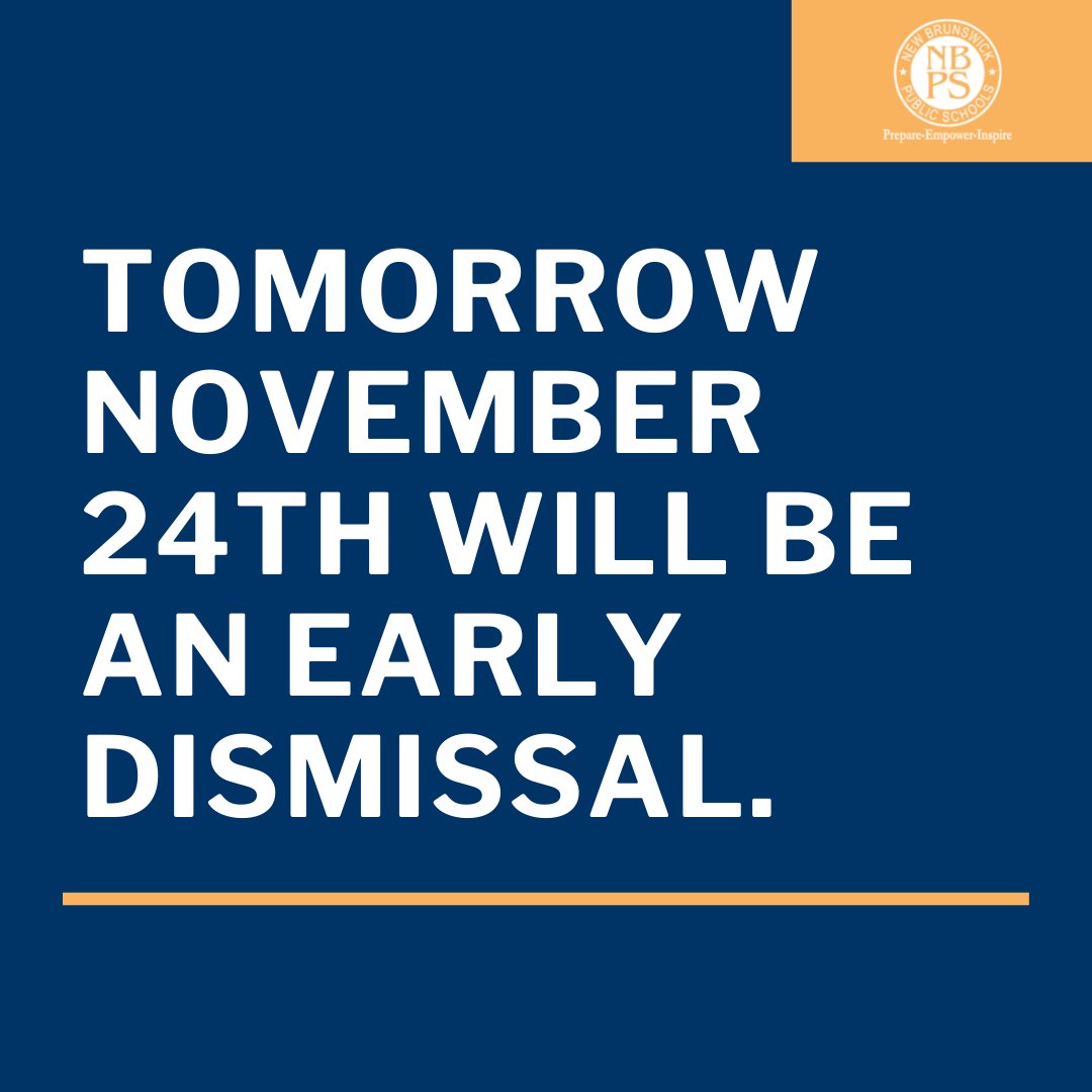 Heads up! Early Dismissal tomorrow!