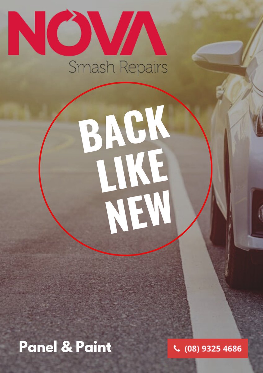 novasmashrep's tweet photo. A quality repairer in the heart of Perth offering quality repairs to bring your vehicle back to looking new. #novasmashrepairs https://t.co/4XoaF6biRH