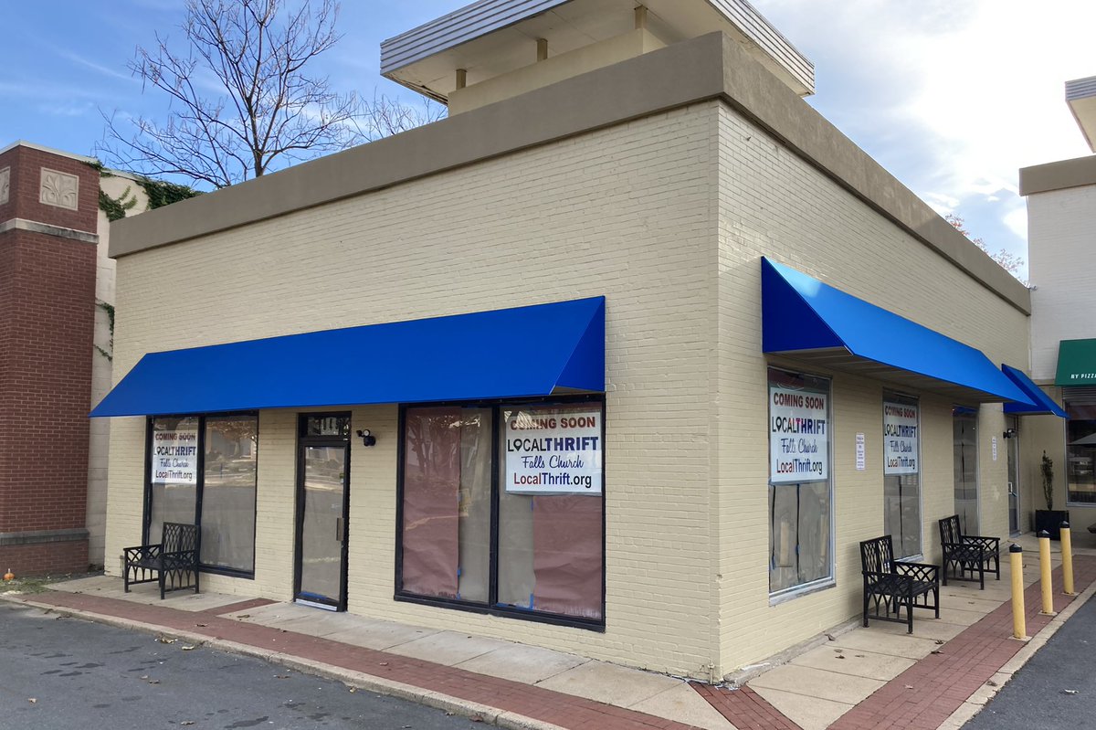 Duncan4FC's tweet photo. The folks at Quinn’s Auction Gallery in The City are preparing to open a new enterprise! Local Thrift Falls Church is in the West End Plaza (1049 W. Broad St. next to the bike bridge). #livelocalfc https://t.co/2tCjl5306v