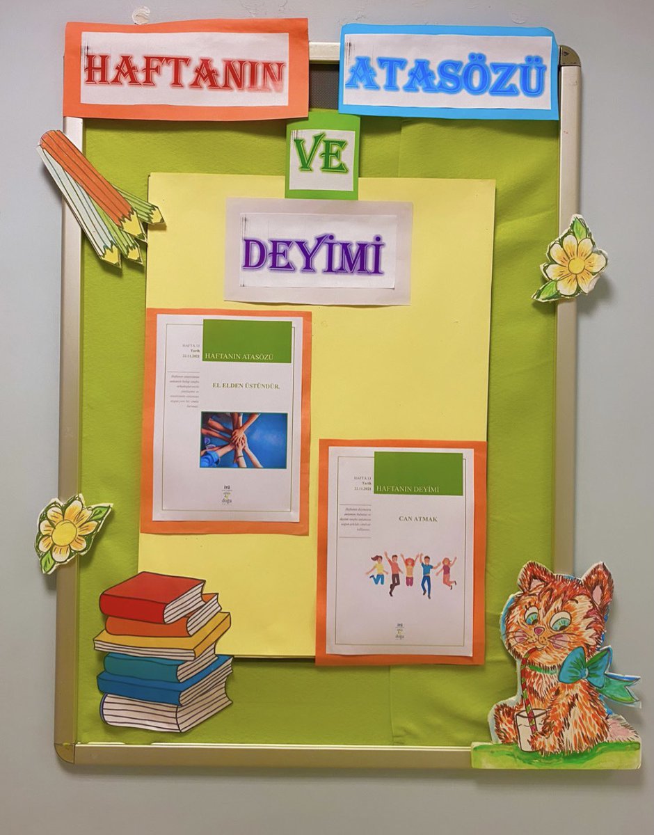 “Haftanın Atasözü ve Deyimi” panomuz yenilendi✏️📚#haftanınatasözüvedeyimi #türkçe <a href="/cigdemmolla/">Dr. Çiğdem Mollaibrahimoğlu</a> #doğadatürkçe <a href="/doga_tuzla/">iTÜ ETA VAKFI TUZLA DOĞA ORTAOKULU</a> #tuzladoğa