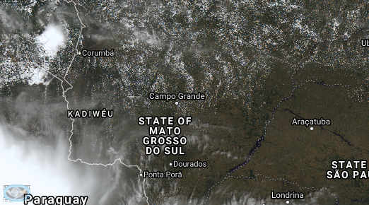 BandaSperling's tweet photo. METAR de Campo Grande/MS para o dia 23 de novembro de 2021 às 11 horas local indica ventos variando do quadrante norte e temperatura de 32°C. A estação meteorológica da UFMS indica temperatura de 33°C. Os ventos de norte e pouca cobertura de nuvens aumentam a sensação de calor. https://t.co/niPI6dGb1o