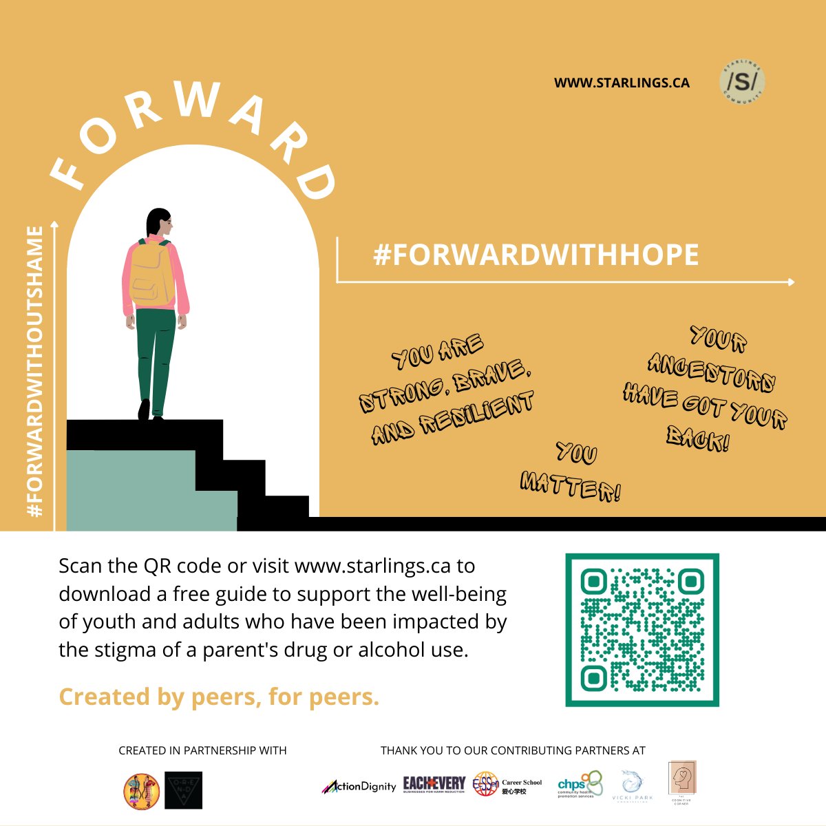 Frayme_Cadre's tweet photo. For #NAAW2021, we're joining @STARLINGS_CA in our commitment to ensure that the 1/6 Canadian children and youth who are impacted by the stigma of a parent's drug or alcohol use are supported to use their strength and resilience to move #forwardwithhope and #forwardwithoutshame. https://t.co/Szq7feIeNq