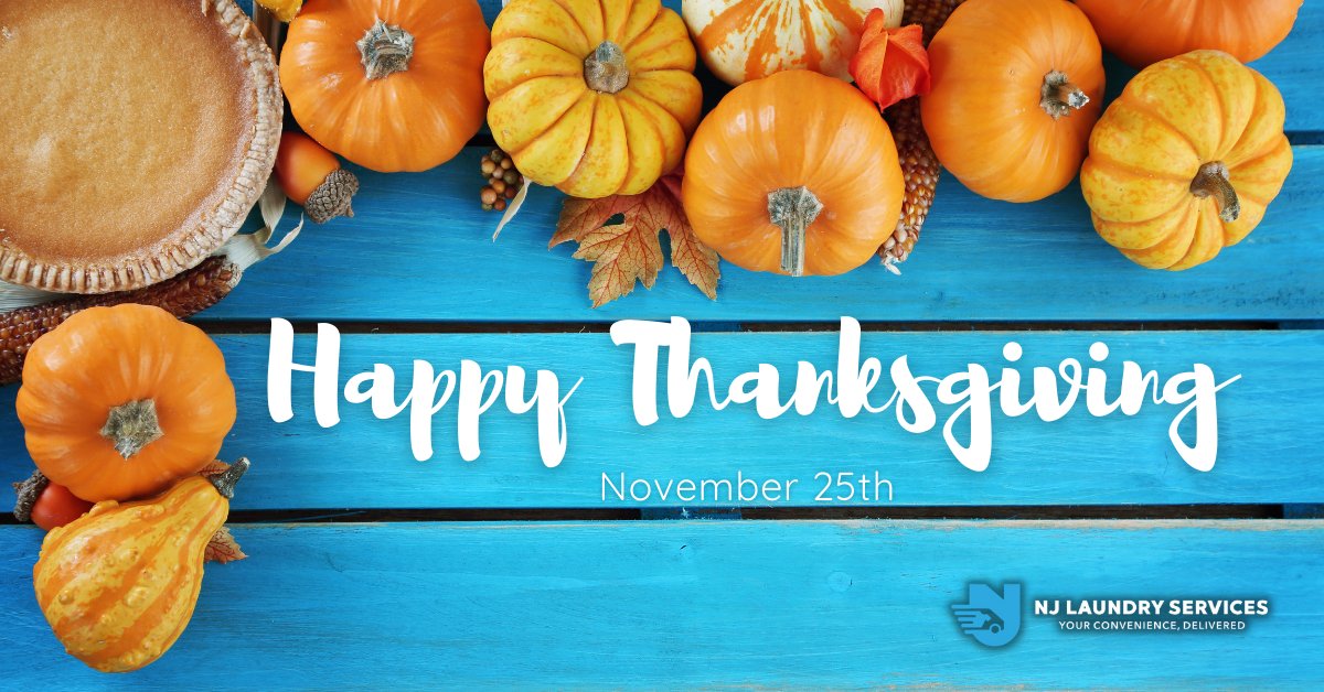 Eat, drink and be thankful! 🍗 Happy #Thanksgiving from NJ Laundry.