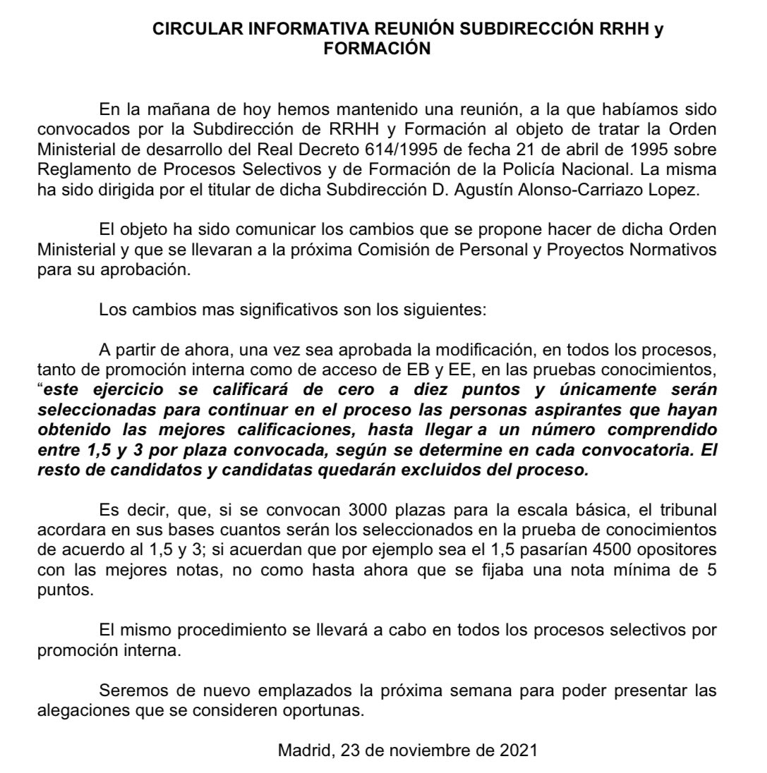 Novedades que se avecinan en los procesos selectivos del CNP, tanto de acceso libre como de promoción interna.