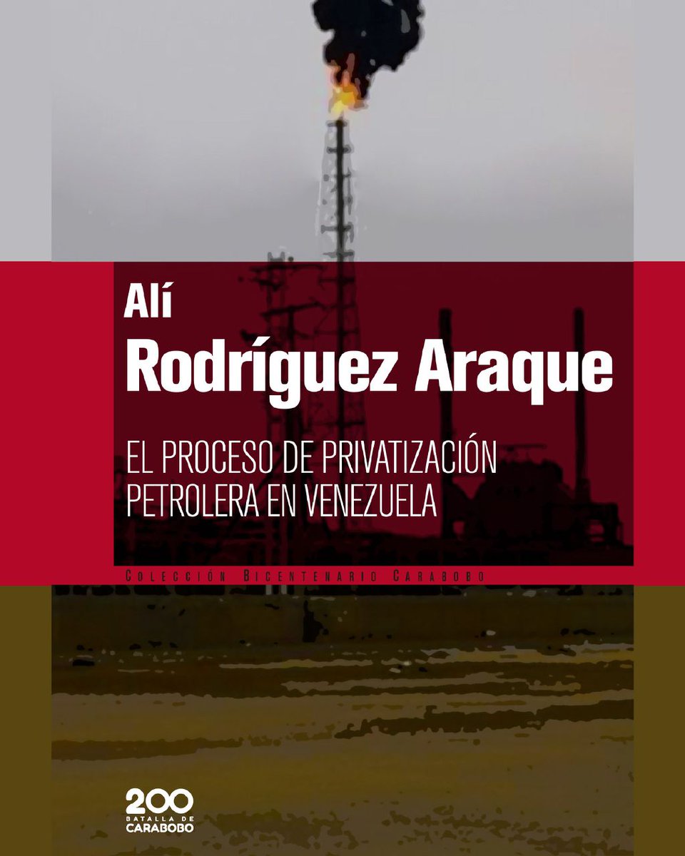 'El proceso de privatización petrolera en Venezuela', un libro de la Colección Bicentenario Carabobo, escrito por Alí Rodríguez Araque, trae un breve repaso histórico para profundizar el tema petrolero a nivel nacional e internacional. ¡Lo recomiendo! ==> bit.ly/30Sv79G