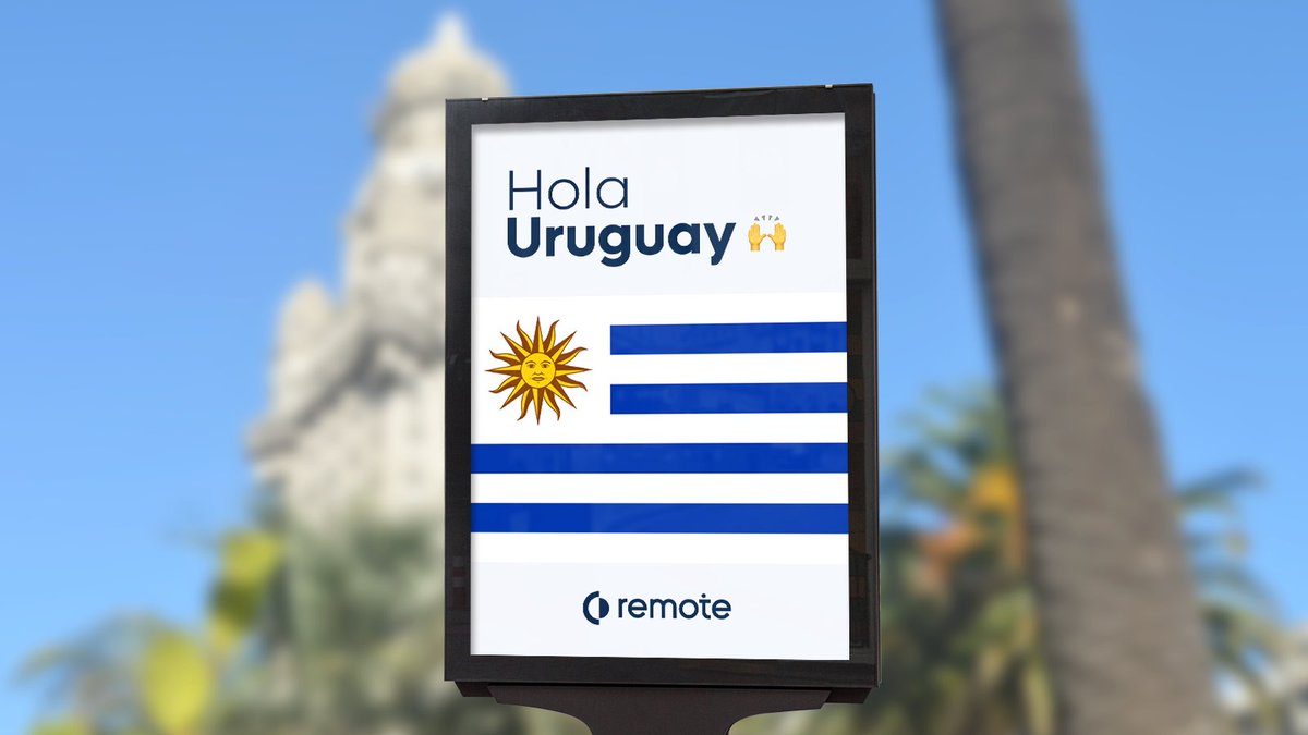 remote's tweet photo. Say hello to Remote Uruguay! 🎉

Did you know adoptive parents in Uruguay are entitled to 6 weeks of leave, and reduced working hours for 6 months after that?

Through our local entity we can now help you employ and pay your Uruguayan team in minutes: https://t.co/bAPLdDJFaw https://t.co/UXuprBCKk0