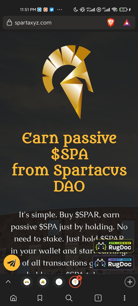 SpartaXYZ's tweet photo. https://t.co/zzAecFQ0Qh has launched

It's simple. Buy $SPAR, earn passive $SPA just by holding. No need to stake. Just hold $SPAR in your wallet and start earning. 7% of all transactions go back to holders as $SPA tokens. https://t.co/tE3oS9pvNG https://t.co/DNrKG9WkbC