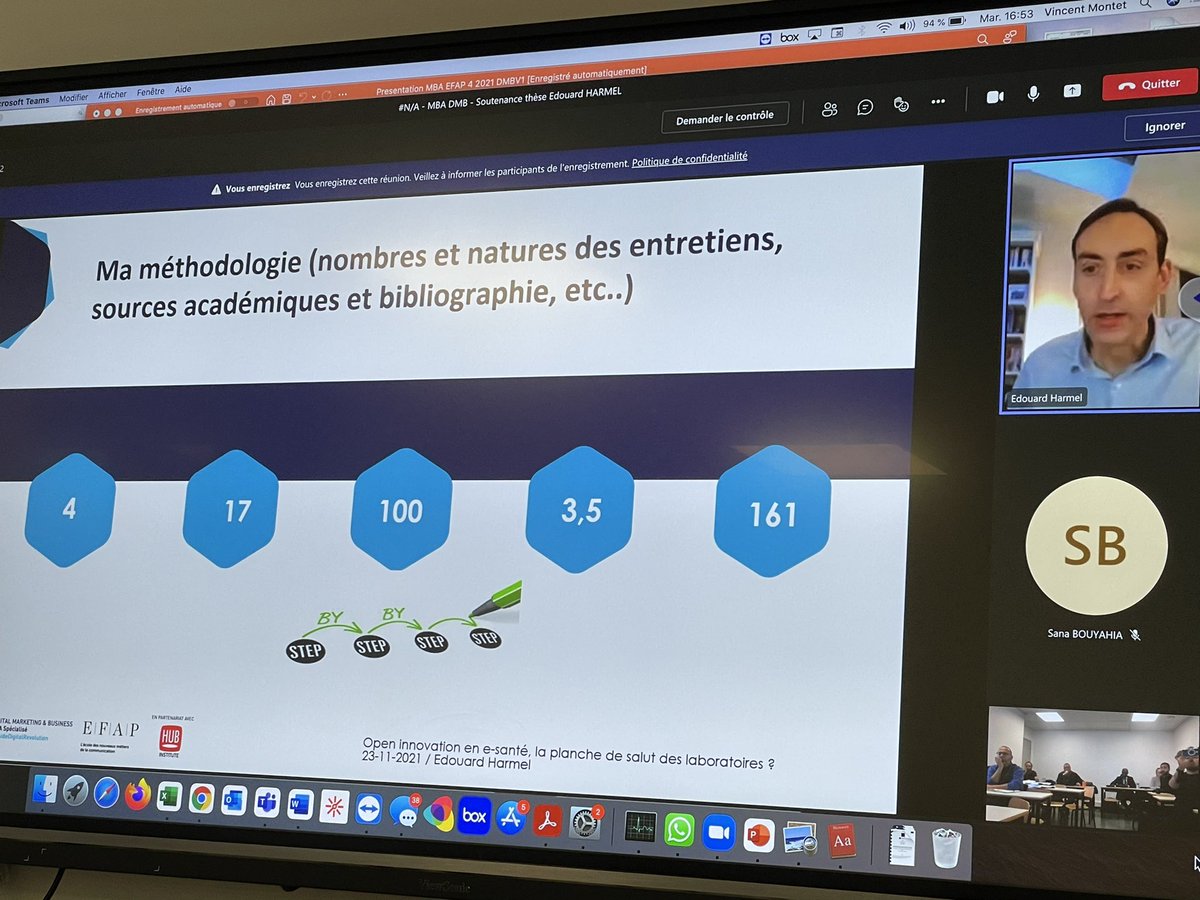 LionelREICHARDT's tweet photo. 4 mois de réflexion + 17 interviews + 100 références dans la thèse + 3,5 mois de rédaction = 161 pages de thèse bravo @EdouardHarmel #proud #yourock #mbadmbhealth https://t.co/DeJ59fRaam