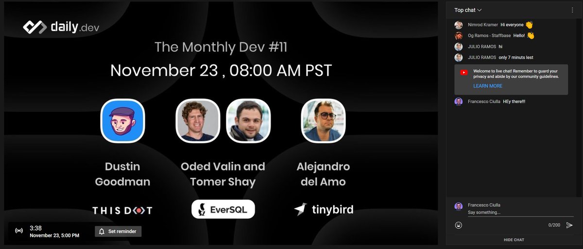 FrancescoCiull4's tweet photo. Live in 2 minutes! Join #TheMonthlyDev
Go @idoshamun 🚀🚀
Click => https://t.co/ACnR47bylq https://t.co/iOWv7MJtuz