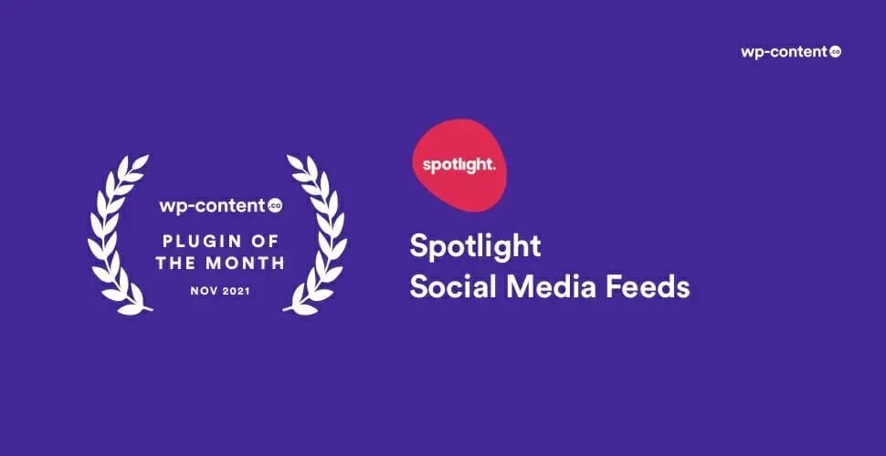 wpcontent_co's tweet photo. Meet our #PluginOfTheMonth - Spotlight Social Media Feeds
Manage several #Instagram accounts and add #SocialProof
https://t.co/UIouM0RThq
#WordPress #InstagramPlugin # @spotlight_wp https://t.co/wl8e09InVW