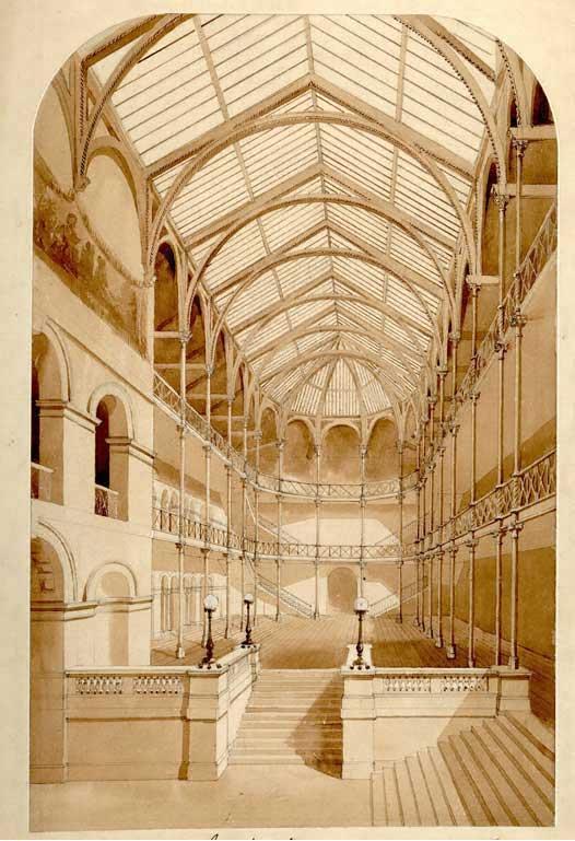 NMSlibraries's tweet photo. Today's theme for #Museum30 is #architect .
The original part of our building was designed by Francis Fowke and we have in our archives a watercolour painting by Fowke showing how he envisaged the Grand Gallery would look. #archives https://t.co/fFVDdyoCWc