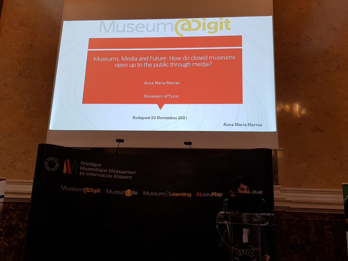 FaimpAvicom's tweet photo. How do closed #museums open up to the public through media Anna Maria Marras @FaimpAvicom board member @unito researcher @icom_italia @ICOMTecnologie explaining digital experiences to engage visitors & make content available. We are in a virtual & physical world #Museumdigit https://t.co/mQU10xYoVY
