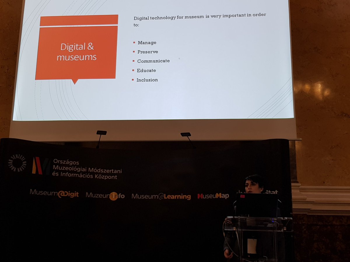 FaimpAvicom's tweet photo. How do closed #museums open up to the public through media Anna Maria Marras @FaimpAvicom board member @unito researcher @icom_italia @ICOMTecnologie explaining digital experiences to engage visitors & make content available. We are in a virtual & physical world #Museumdigit https://t.co/mQU10xYoVY