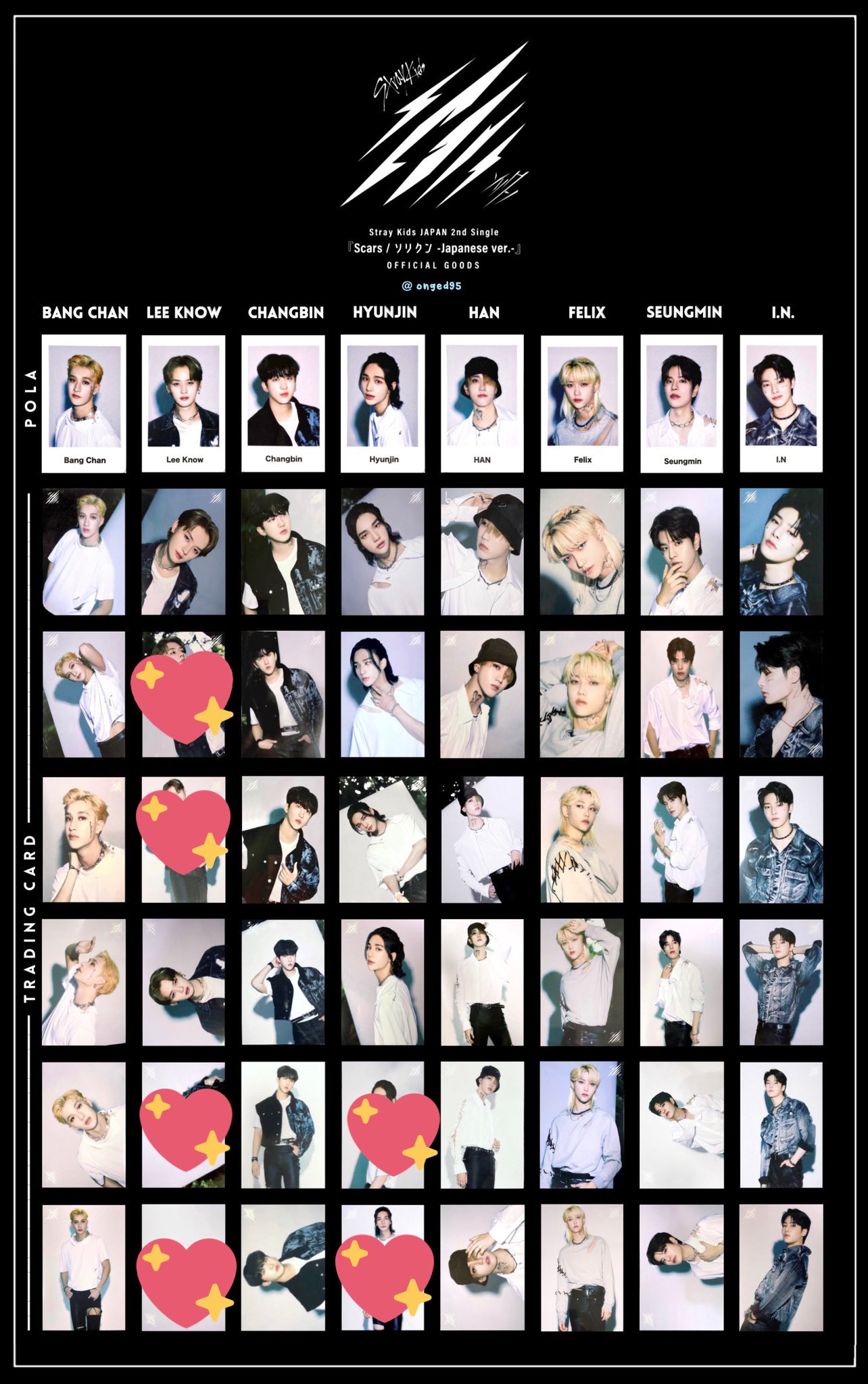 ポンパドー ビター stray kids scars ラントレ ランダムトレカ