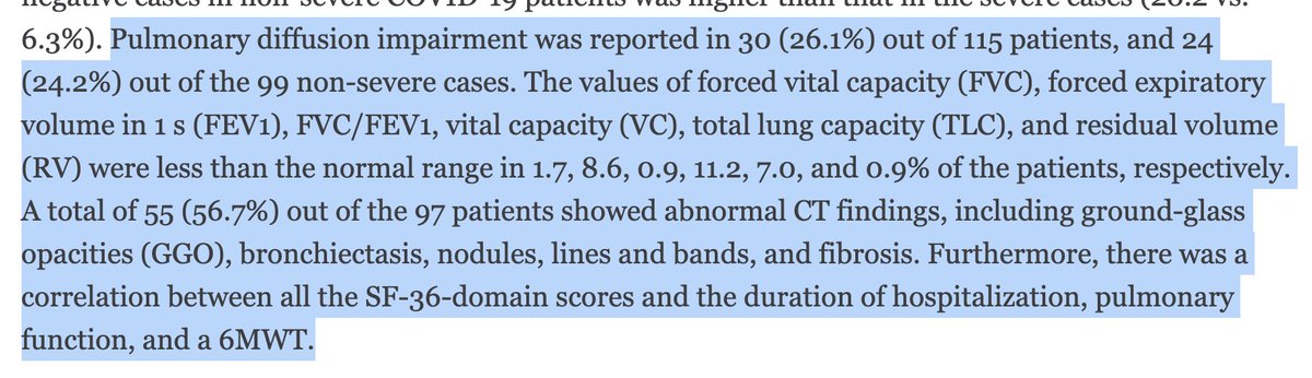 fitterhappierAJ's tweet photo. At 1 year follow-up of a cohort of MILD covid-19 cases, 24% had pulmonary diffusion impairment https://t.co/G8hJYfWfXq