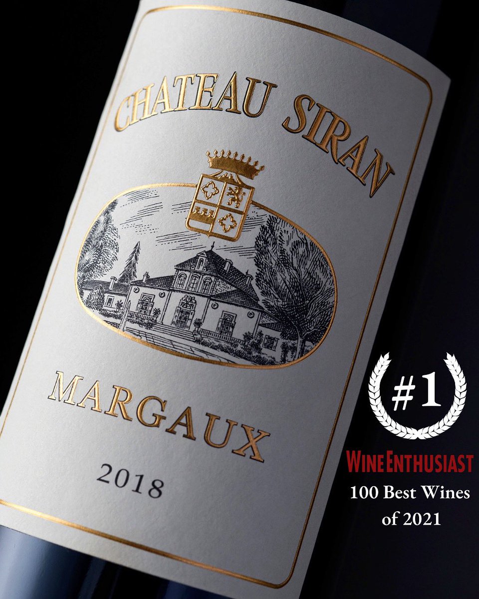 Nous sommes heureux et fiers de partager avec vous cette bonne nouvelle pour Siran et pour l’appellation Margaux. Bravo à toute l’équipe pour ce beau travail. 

We are very happy and proud to share this exciting news for Siran and the Margaux appellation. 

#bestofyear