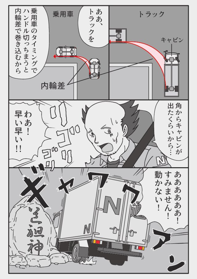 トラックドライバーの怪談
内輪差と道祖神 