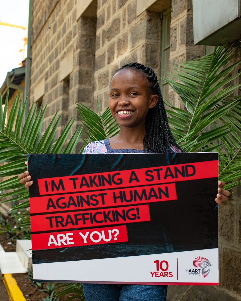 HAARTKenya's tweet photo. "You are not your past. You are not your trauma" - Cynthia
-
Join our Campaign on #10YearsofHAART as we #fighthumantrafficking
Make a donation > https://t.co/CYU9c7oMuc https://t.co/pdYBbuLLtp