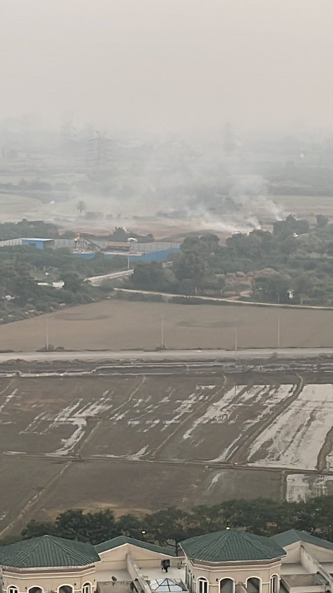 This is the second time in 2 weeks. Another farm burning in Sector 150, noida 

<a href="/CPCB_OFFICIAL/">Central Pollution Control Board</a> <a href="/noida_authority/">NOIDA Authority</a> #cropburning