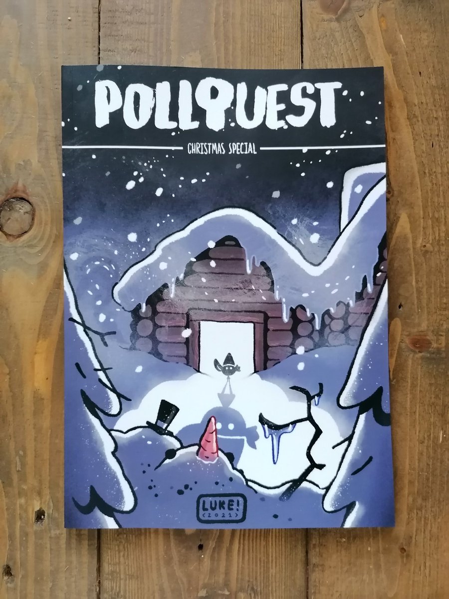LukeHyde's tweet photo. 🎄Reposting my Christmas themed adventure comic!🎄The perfect gift for your nerdy friends! Comes with stickers, and a little signed drawing. Gimme a DM if you were into it! #indicomics #voteforadventure #Christmas2021 #pollquest #evilsnowmen https://t.co/EpdRbBq4r8