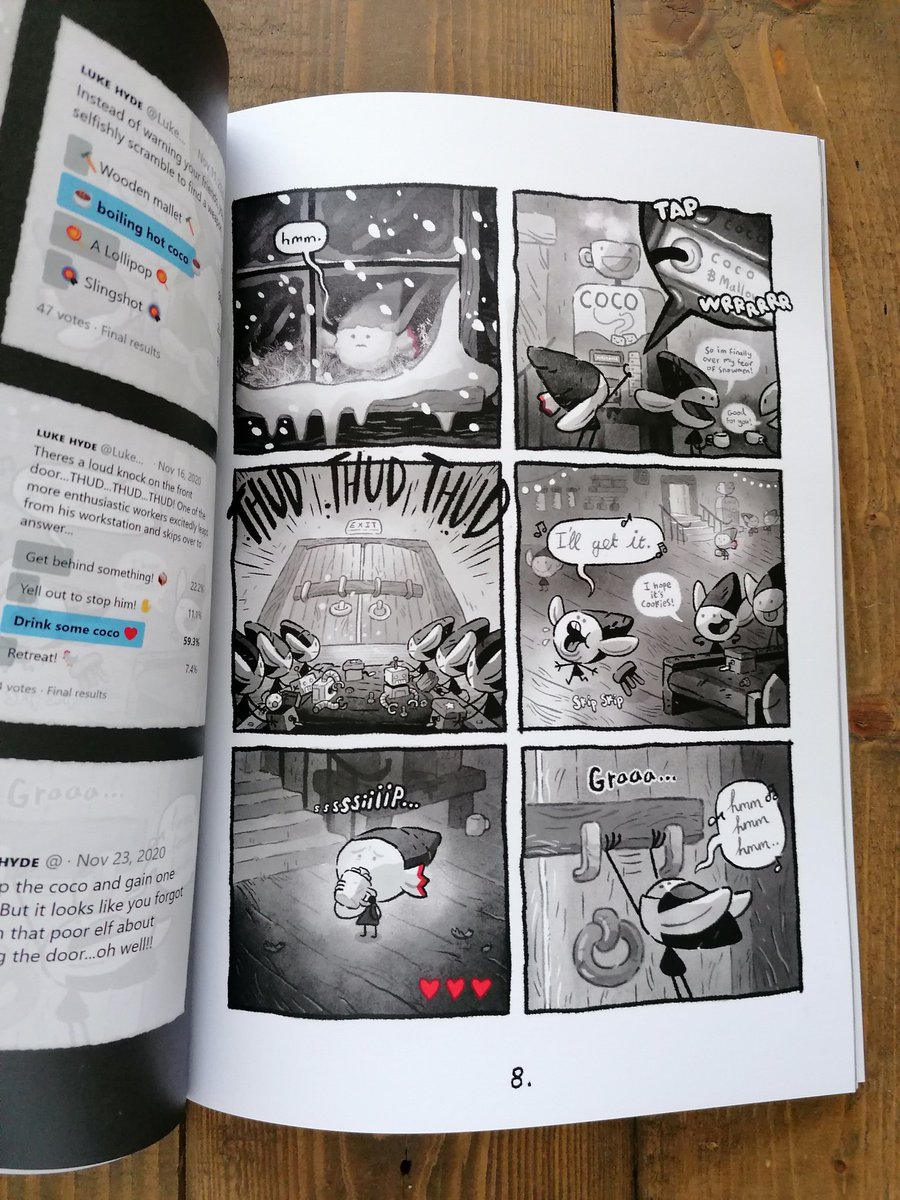 LukeHyde's tweet photo. 🎄Reposting my Christmas themed adventure comic!🎄The perfect gift for your nerdy friends! Comes with stickers, and a little signed drawing. Gimme a DM if you were into it! #indicomics #voteforadventure #Christmas2021 #pollquest #evilsnowmen https://t.co/EpdRbBq4r8