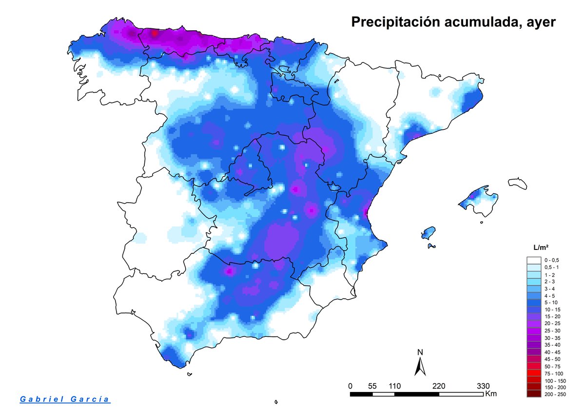 GabriValcarcel's tweet photo. Ayer, #Asturias lideró el ránking nacional de precipitación en un día. Concretamente fue #Oneta en Villayón el lugar más lluvioso de España.
#lluvias ☔️ #temporal❄️ https://t.co/eJafD2CxXJ