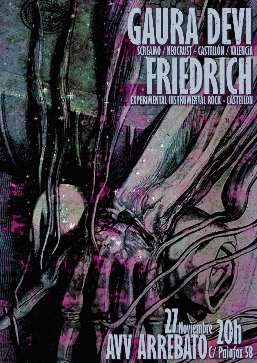 arainfonoticias's tweet photo. 📆 Este sábado, las luces de @arrebato_zgz vuelven a brillar: el momento del golpe ha llegado. Concierto a las 20h con Friedrich y Gaura Devi. Y el 4 de diciembre, Ànteros y Santo Rostro en directo en este espacio autogestionado de Zaragoza: https://t.co/5xXN4ELC2c https://t.co/XdzqtXRI9W