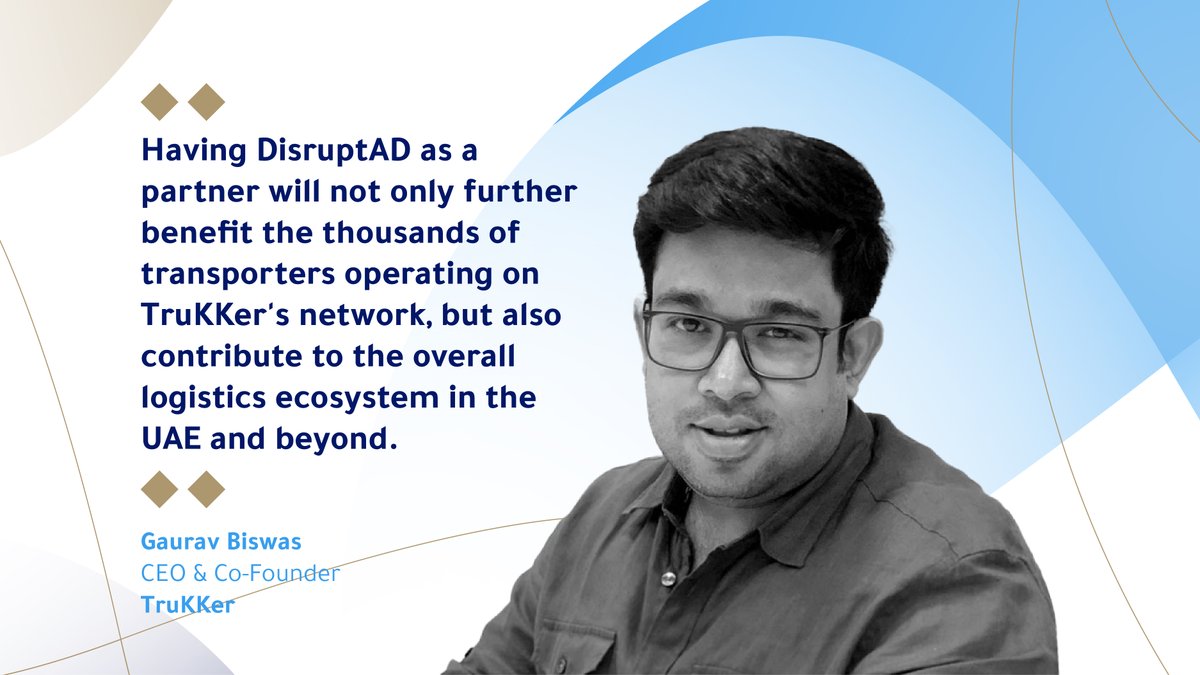 DisruptAD (@disruptad) on Twitter photo Our investment in <a href="/TruKKerTech/">TruKKer تركر</a>, a homegrown UAE start-up and one of the largest on-demand truck aggregators in the MENA region, will help achieve the next phase of their expansion and increase its presence to 10 markets by the end of 2021. Our investment in <a href="/TruKKerTech/">TruKKer تركر</a>, a homegrown UAE start-up and one of the largest on-demand truck aggregators in the MENA region, will help achieve the next phase of their expansion and increase its presence to 10 markets by the end of 2021.