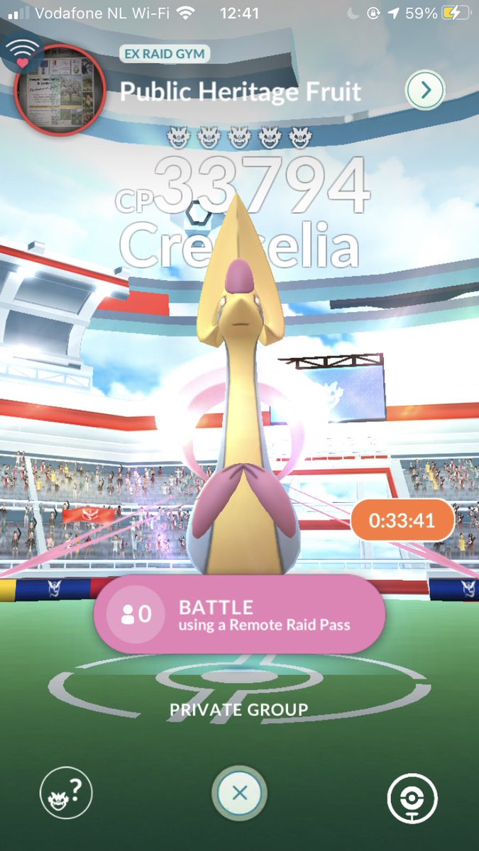 NXFTYXD's tweet photo. Cresselia raid now need to be online 4772 6617 3450 #PokemonGo #PokemonGOraid #PokemonGoRaids #Cresselia #CresseliaRiads https://t.co/1naAAt6byT
