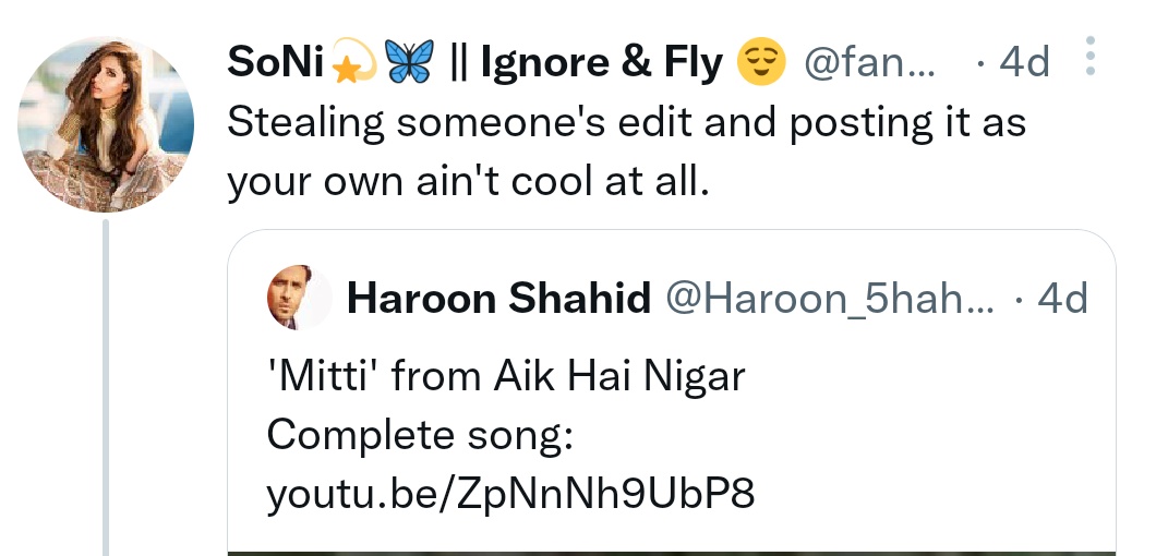 Haroon_5hahid's tweet photo. @Shahzadi_Sipra Accusing me of stealing. Is that respect? 👇🏽 https://t.co/P1C5N6BIi3