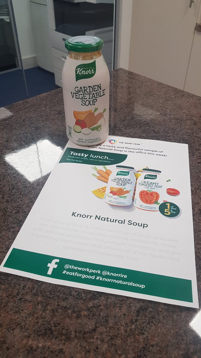 WrenDataLimited's tweet image. And that's lunch everyone!! Thanks to @TheWorkPerk and Knorr IE for another great campaign, the Creamy Tomato and Basil flavour is going down a storm here @WrenDataLimited #eatforgood #knorrnaturalsoup #TheWorkPerk #employeeincentives #knorrie #WrenDataLimited