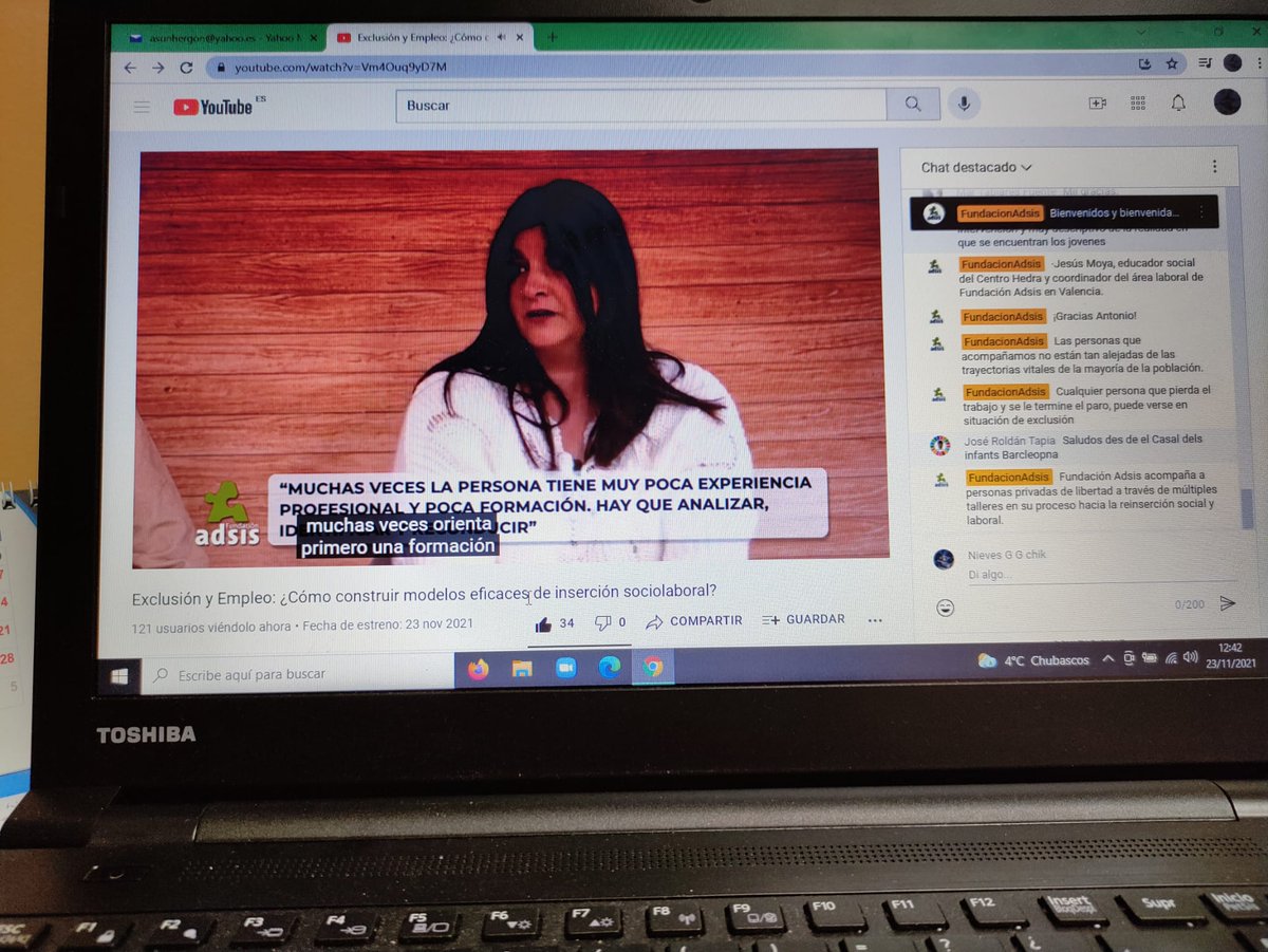 Asistimos a través de YouTube al programa especial, 25 aniversario de @fundacionadsis donde se abordará las claves de acceso al empleo para colectivos en riesgo de exclusión. #ong #funfaciones #trabajadores #empleo #riesgodeexclusion