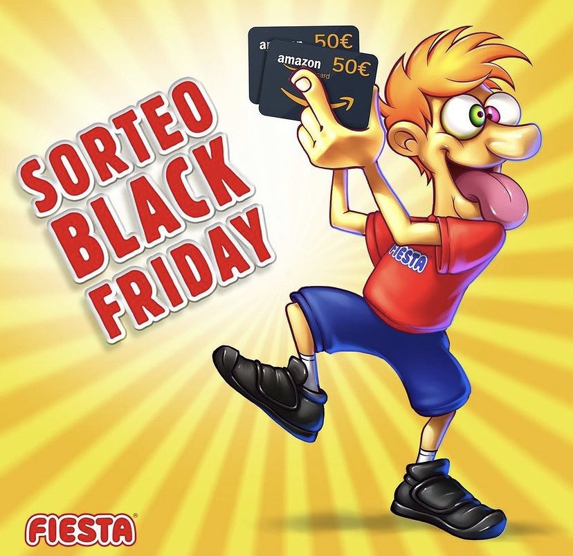 FIESTA_es's tweet photo. 🍭 SORTEO #BlackFriday 🍭 2 tarjetas Amazon de 50€! 😱

1️⃣ Haz RT 🔁 a la publicación.
2️⃣ Sigue a @FIESTA_es 
3️⃣ Dinos en que te categoría te gastarías la tarjeta regalo 😏 https://t.co/XahSgspWGc