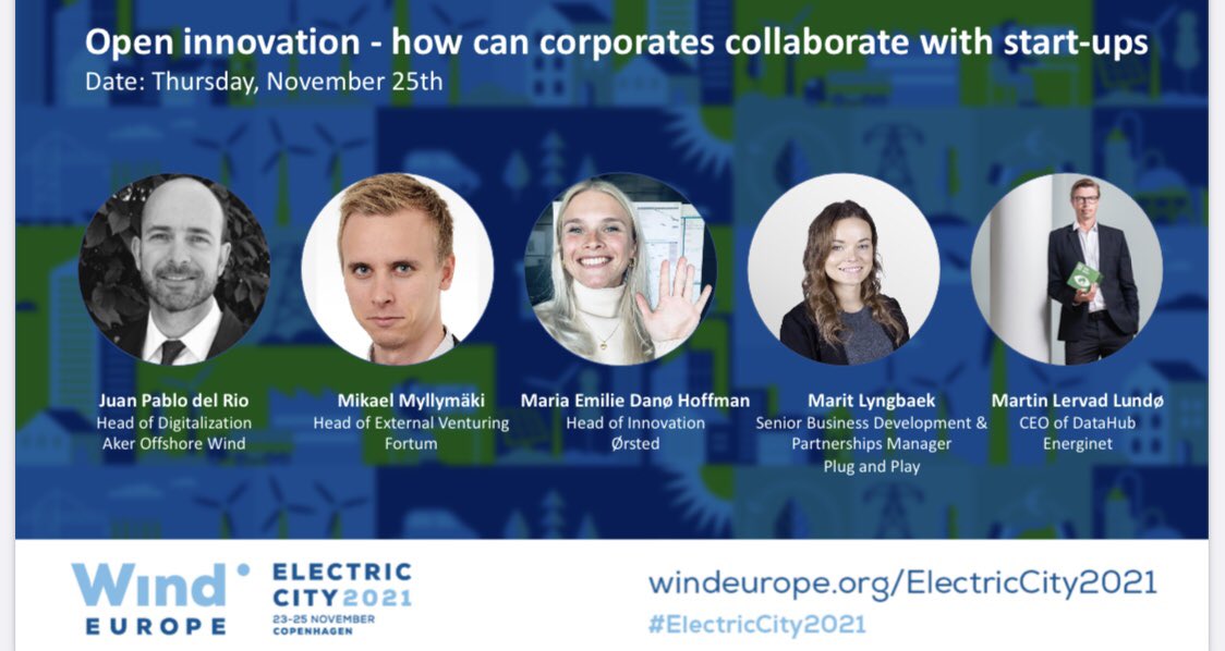 Who’s at @WindEurope in 🇩🇰 this week? I’ll be speaking with an amazing panel of energy innovation experts.<a href="/PlugandPlayTC/">Plug and Play Tech Center</a>
