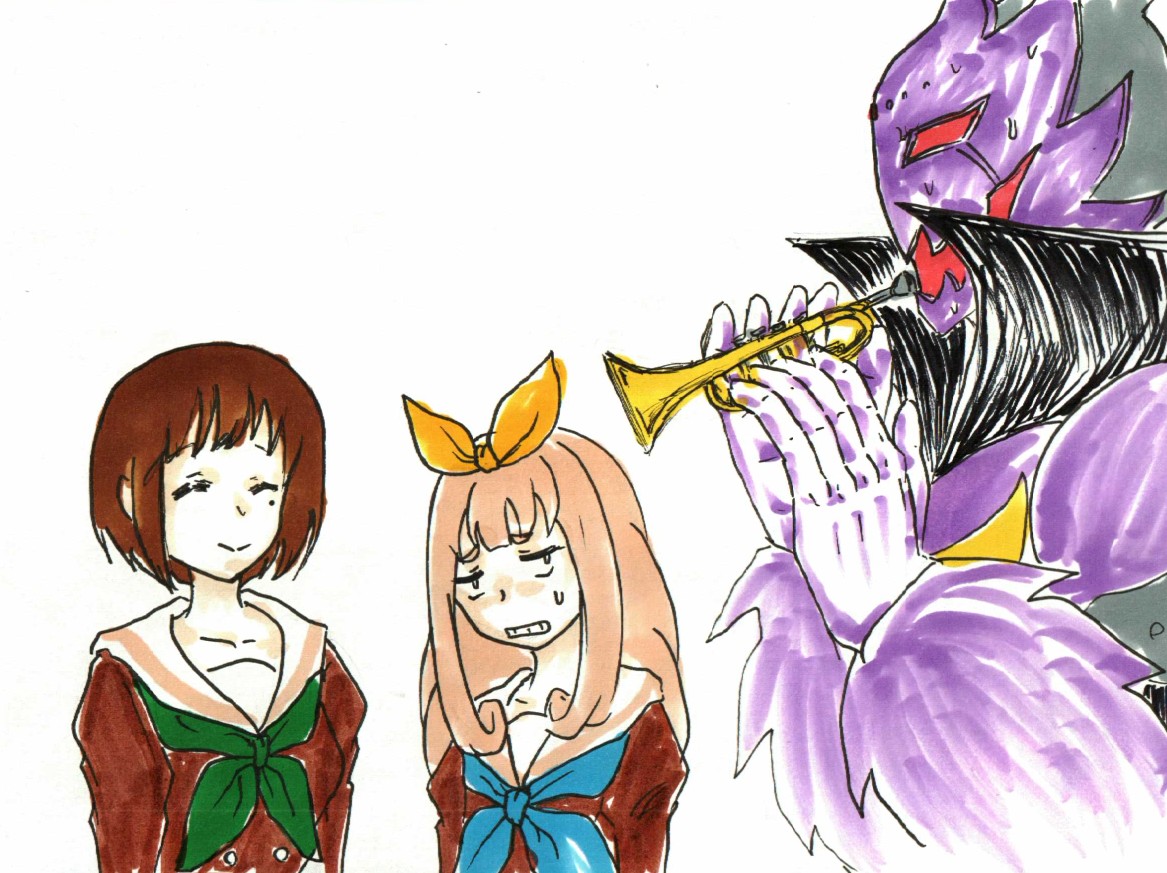 なんとなくユーフォかヴァイオレットと時間超人のラクガキ探したけど見つからなかったし、ヴァイオレットに至っては肉ネタ自体全然描いてなかった。 