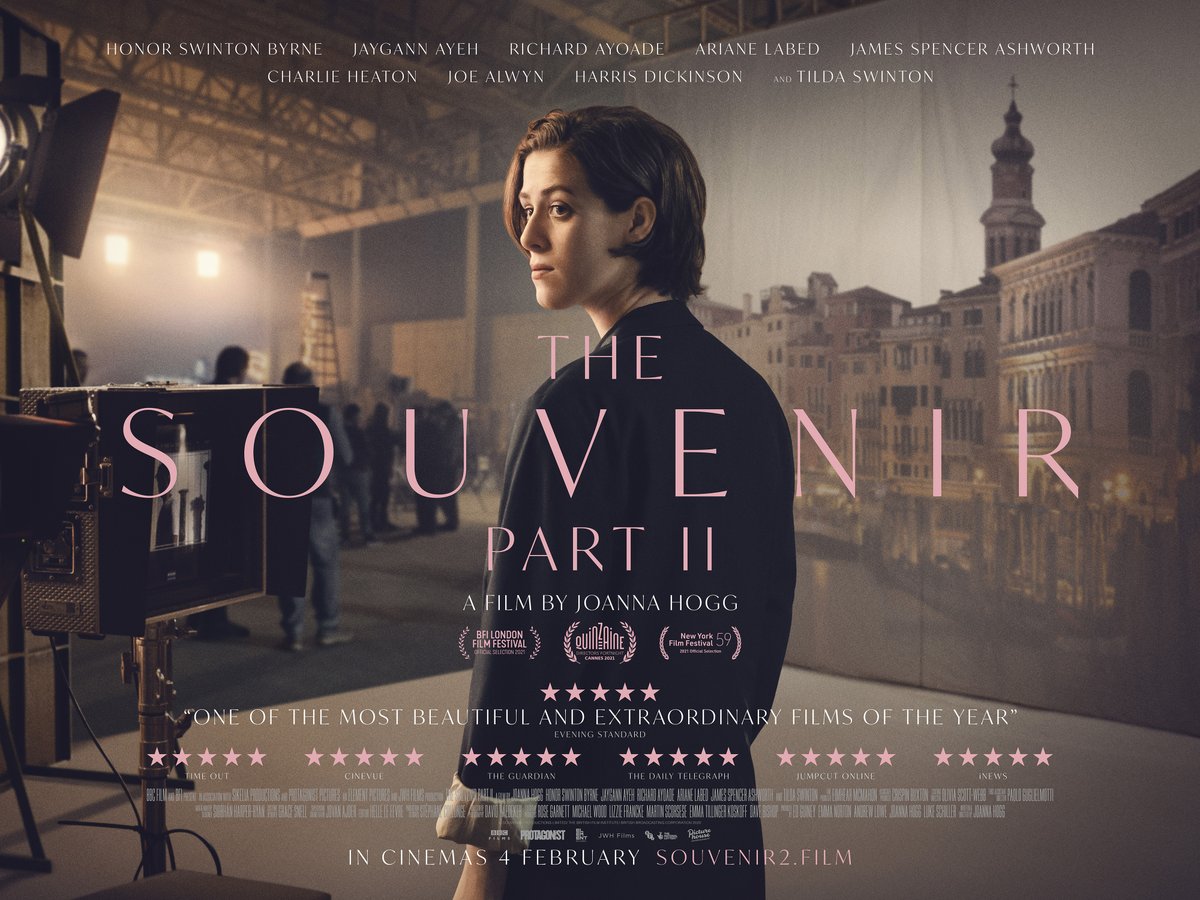 BFI's tweet photo. The poster for Joanna Hogg's The Souvenir Part II has just been revealed! In UK cinemas Fri 4 Feb 2022

#BFIBacked #NationalLottery funded https://t.co/o0eLqQhEiy