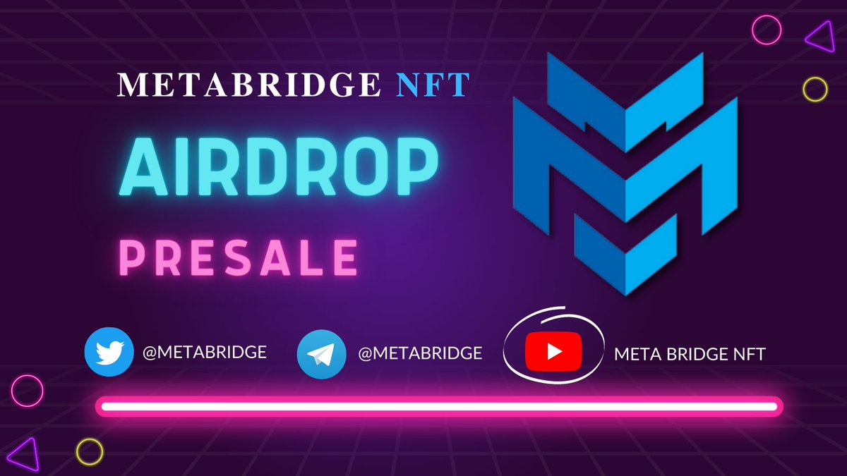 🤑 Have you realized that MetaBridgeNFT is really a bridge to success?

You don't have to answer it. 
Just CLAIM, BUY and PROVE IT ‼️

📌 Link :
metabridgenft.com/#presale

#MetaBridgeNFT #NFTs #Launchpad #Presale #PancakeSwap