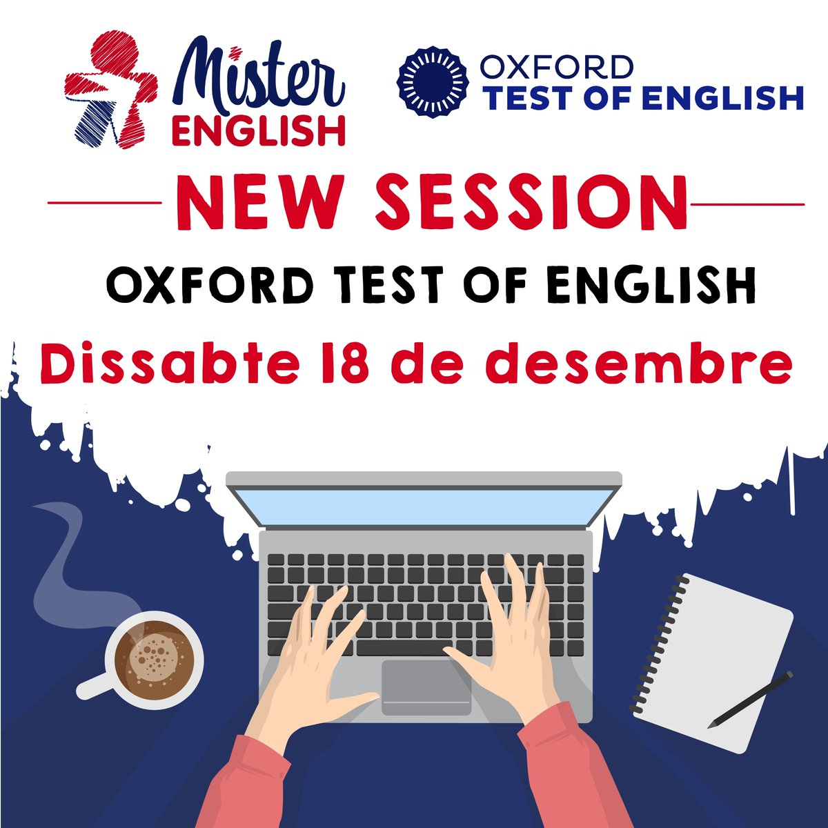 MrEnglishLleida's tweet photo. 📌OXFORD TEST OF ENGLISH📌 Estàs pensant en treure’t un títol d’anglès per demostrar el teu nivell? Apunta’t a la nova convocatòria l'Oxford Test of English del 18 de desembre i aconsegueix-lo! No dubteu en visitar la nostra web per conèixer la resta de convocatòries. https://t.co/wUQU6D3oT9