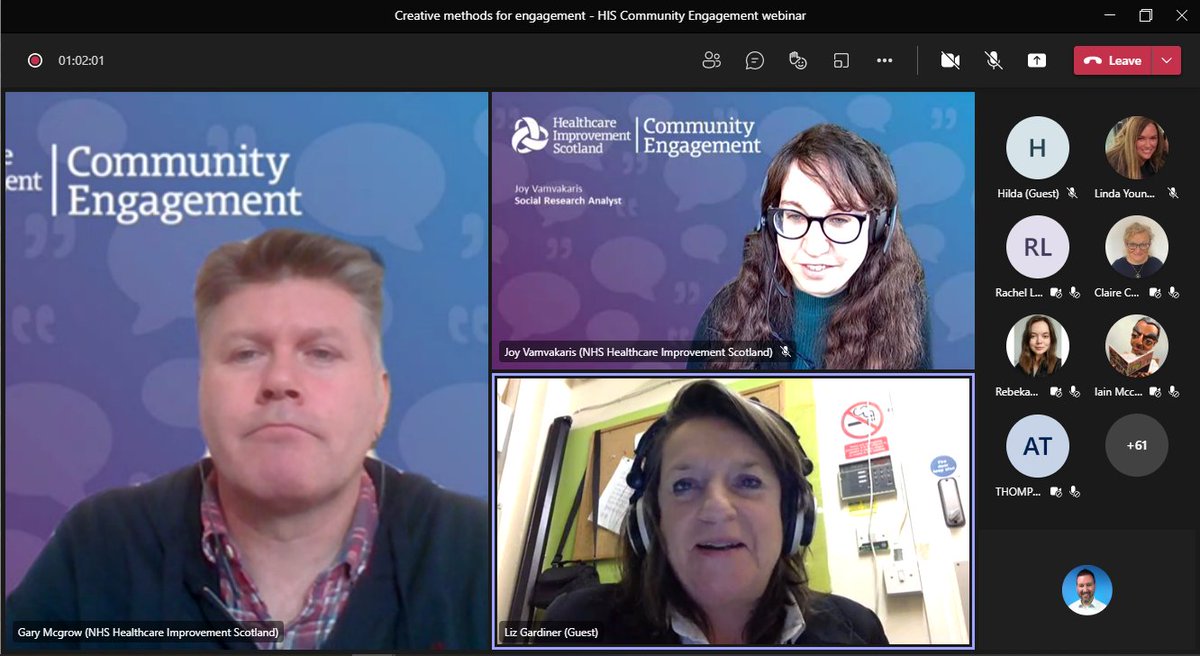 McCreaRichard's tweet photo. Really interesting @HISengage webinar this morning,  with @lizfable and @COPEScotland looking at creative ways to engage communities.

"Creativity... unleashes conversations... enhances problem-solving... and spreads joy"

Look out for the recording our our website soon! https://t.co/iXX7wmzk8A