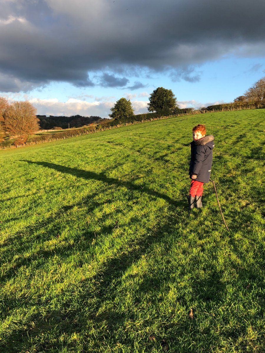 Lovely walk yesterday with my grandson, Rupert. Pretty icy, though