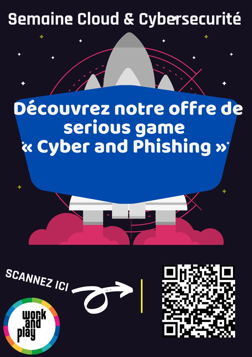 Exclusivité Work And Play : découvrez notre serious game sur la #CyberSecurity  ! Expérience #game based #learning garantie !

Contactez-nous vite une offre vous attend ! 

#Digital #blendedlearning 

#CCSE21