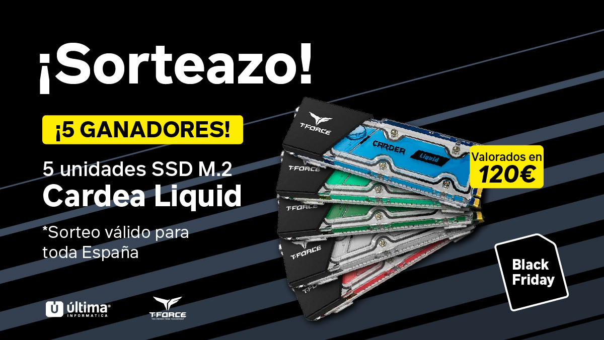 Ultima_Oficial's tweet photo. 💦 ¡SORTEAZO M.2 CON REFRIGERACIÓN LÍQUIDA! 💦

🔥 Sigue a @Ultima_Oficial y @teamgroupinces 
⚡️ Menciona a 3 amigos comentando el color que quieres
🔃 RT a este Tweet

🏆 Ganador jueves 25 a las 15:00 (hora canaria)

👉 Info Blackfriday https://t.co/jRyHHK5fJI https://t.co/1ysaNH8aOf