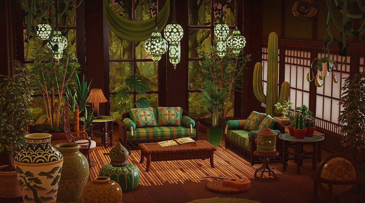 tropikitch's tweet photo. Azalea's sunroom surrounded by greenery
#ACNH  #ACNHDesign #acnhinspo #AnimalCrossing https://t.co/GtwJ9XuYlo
